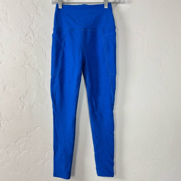 Beyond Yoga Leggings Out of Pocket High Waisted Spacedye Blue Cobalt Bold Pocket - Picture 1 of 7
